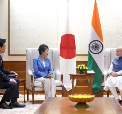 Japan's Foreign Minister Yoko Kamikawa and Defence Minister Minoru Kihara meet PM Modi in New Delhi