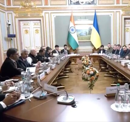 PM Modi and Ukrainian President Zelensky hold delegation level meeting at Mariinsky Palace in Kyiv