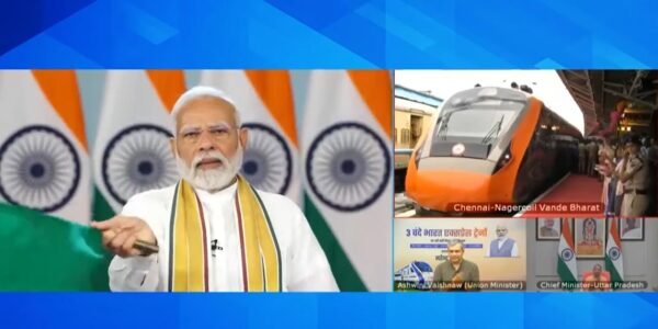 PM Modi flagged off three Vande Bharat trains