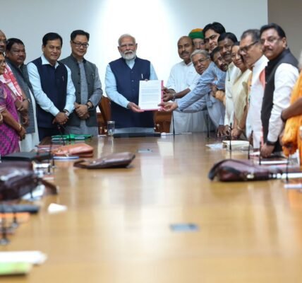 PM Modi met a delegation of SC-ST MPs today