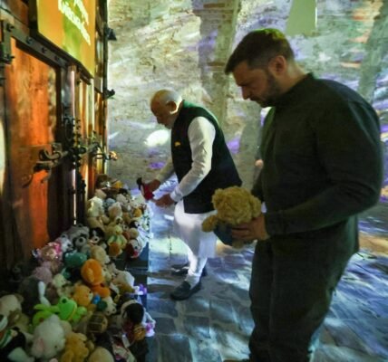 PM Modi visits exhibition commemorating martyred children at National History Museum of Ukraine in Kyiv