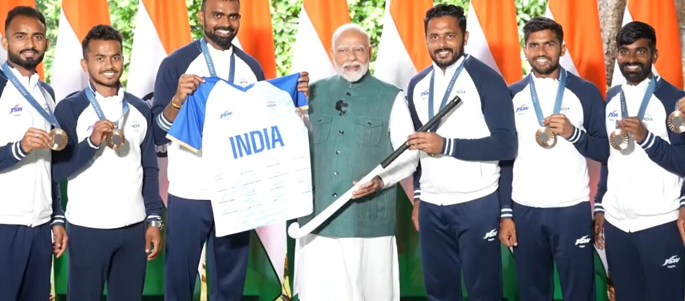 PM Modi meets the Indian contingent participating in Paris Olympics 2024 at his residence