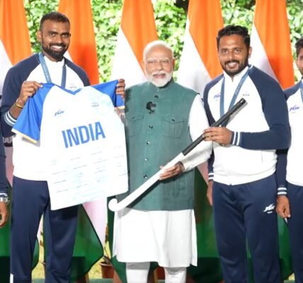 PM Modi meets the Indian contingent participating in Paris Olympics 2024 at his residence