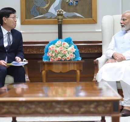 Prime Minister Modi met Young Liu, Chairman of Hon Hai Technology Group (Foxconn) today
