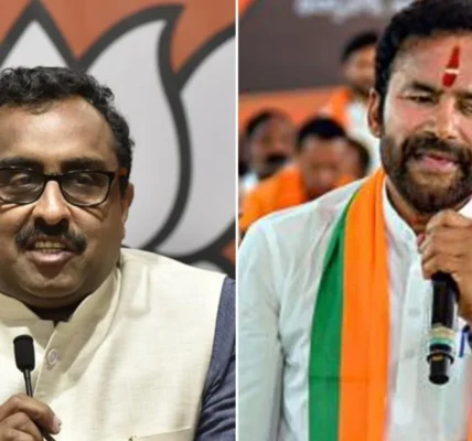 Ram Madhav and G Kishan Reddy