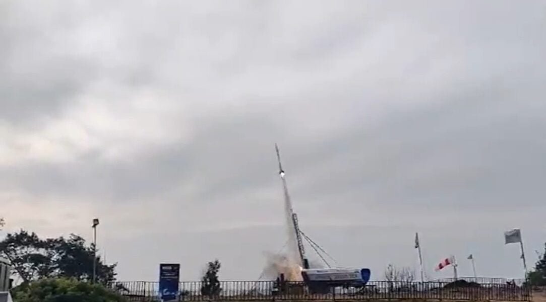 Space Zone India in collaboration with Martin Group launched India's first reusable hybrid rocket Rumi-1 from Chennai