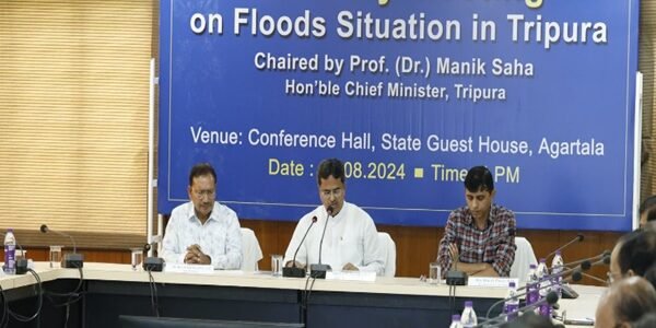 Tripura An all-party meeting was held in Agartala today under the chairmanship of CM Manik Saha in which the flood situation was discussed