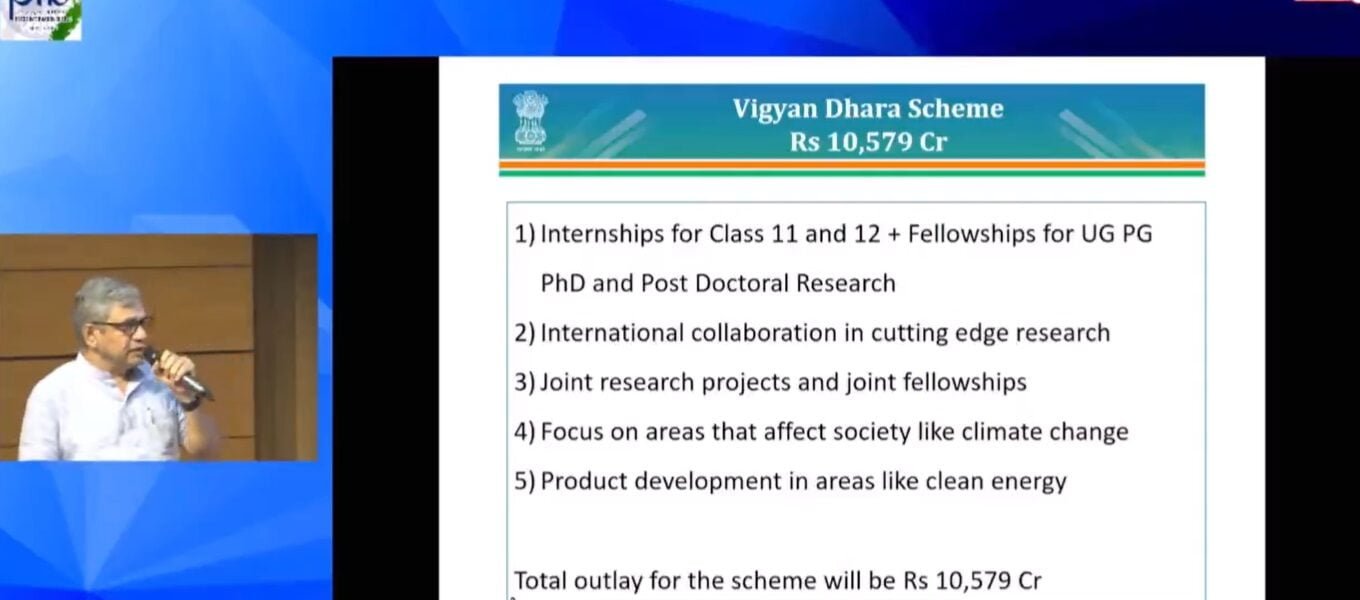 Union Cabinet approved the scheme ‘Vigyan Dhara’ of the Department of Science and Technology