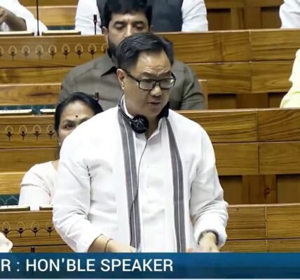 Union Minister of Minority Affairs Kiren Rijiju moves Waqf (Amendment) Bill, 2024 in Lok Sabha
