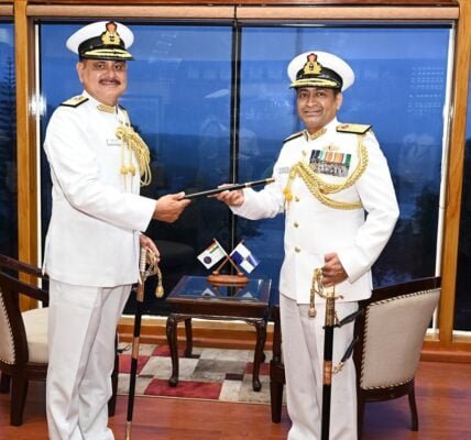 Vice Admiral CR Praveen Nair, NM takes over as Commandant, Indian Naval Academy, Ezhimala