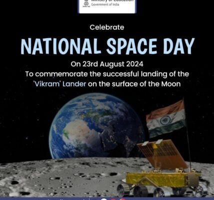 first National Space Day will be celebrated on August 23, the first anniversary of the soft landing of Chandrayaan-3