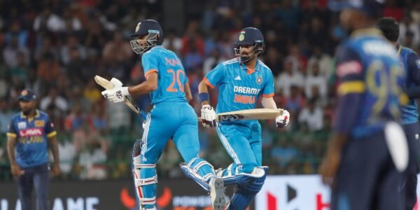 first ODI cricket match between India and Sri Lanka ended in a tie
