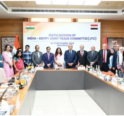 6th Session of India-Egypt Joint Trade Committee (JTC) successfully held in New Delhi