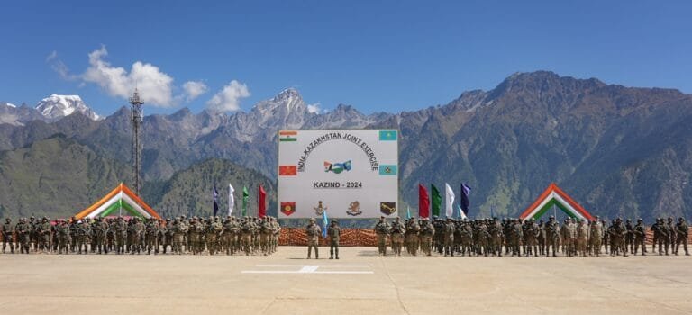 भारत और कजाकिस्तान के बीच 8वां संयुक्त सैन्य अभ्यास ‘काजिंद-2024’ आज सूर्या विदेशी प्रशिक्षण नोड, उत्तराखंड के औली में शुरू हुआ