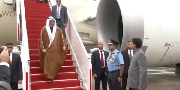 Abu Dhabi's Prince Sheikh Khalid bin Mohammed bin Zayed Al Nahyan arrived in Delhi