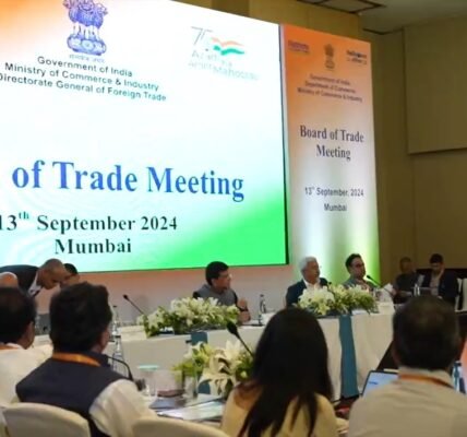 Commerce and Industry Minister Piyush Goyal chaired the third meeting of the Board of Trade