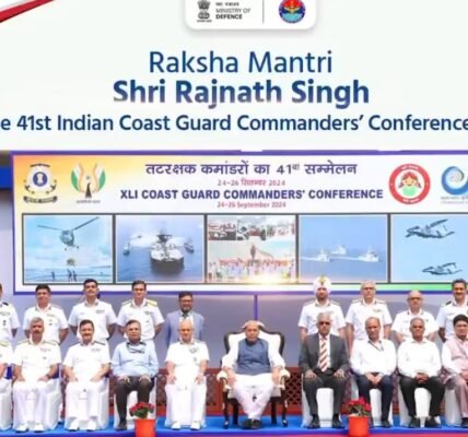 Defence Minister Rajnath Singh inaugurated the 41st Indian Coast Guard Commanders' Conference in New Delhi