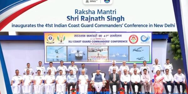 Defence Minister Rajnath Singh inaugurated the 41st Indian Coast Guard Commanders' Conference in New Delhi