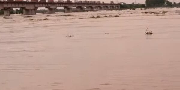 Due to the release of large quantity of water from two dams of Kosi and Gandak river in Bihar, low lying areas of the state got submerged