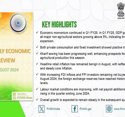 Economic progress continues in the first quarter of the current financial year