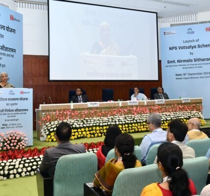 Finance Minister Nirmala Sitharaman launched the NPS Vatsalya Yojana in New Delhi