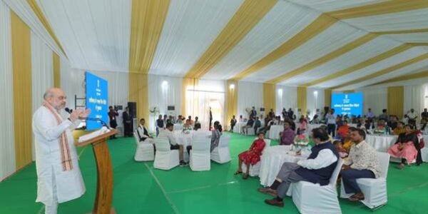 Home Minister Amit Shah interacted with victims of Naxal violence from Chhattisgarh at his residence in New Delhi