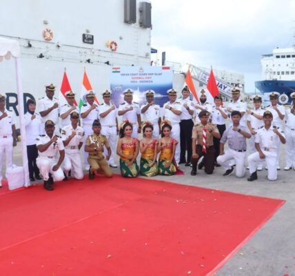 ICGS Sujay reached Bali port for a three -day visit under foreign deployment in East Asia
