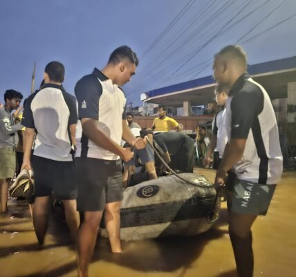 Indian Navy deployed in Andhra Pradesh to contribute to heavy rains and flood relief efforts