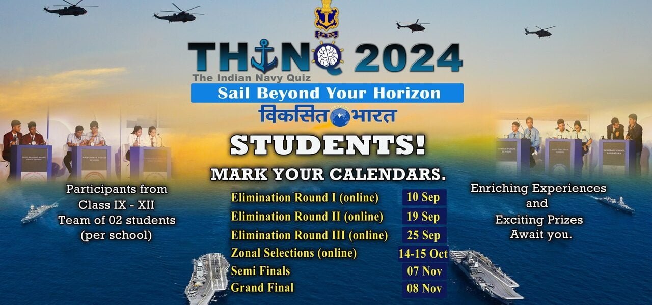 Online elimination round of Indian Navy Quiz- Think 2024 begins