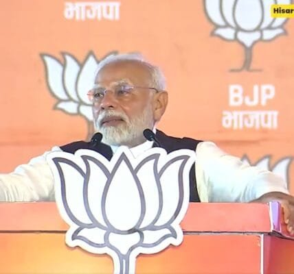 PM Modi addressed a public rally in Hisar, Haryana today