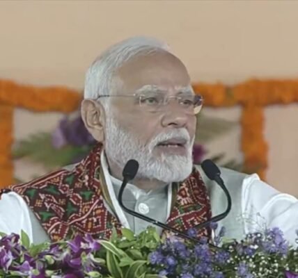 PM Modi inaugurates and lays foundation stone of several development projects worth over Rs 8,000 crore in Ahmedabad, Gujarat