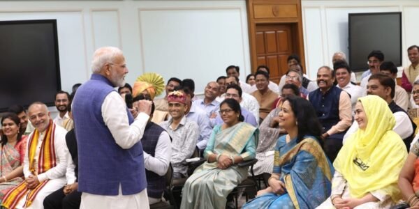 PM Modi interacted with National Teachers Award winners at his residence at 7, Lok Kalyan Marg today