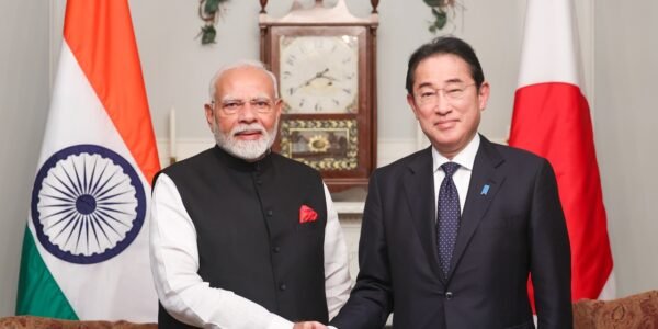 PM Modi meets Japanese PM Fumio Kishida on the sidelines of Quad Summit in Delaware