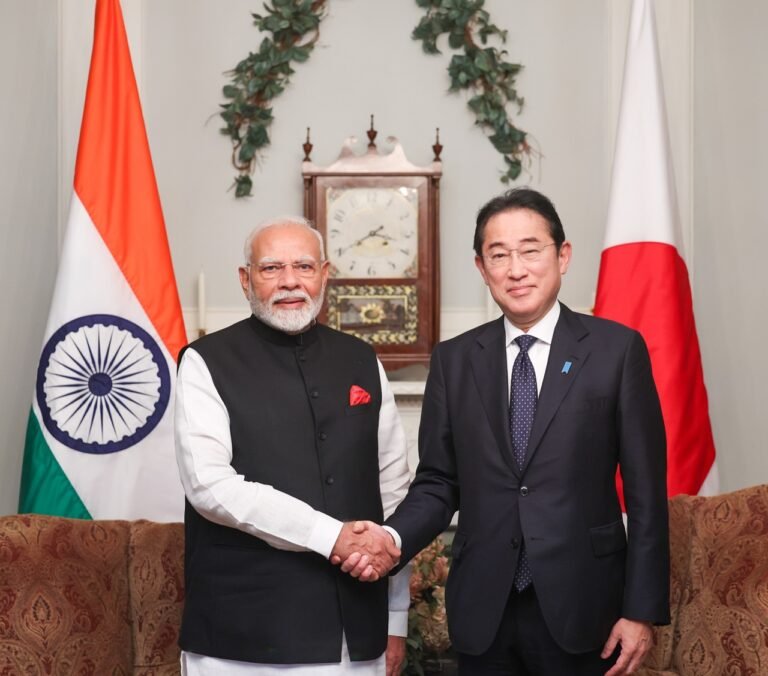 PM Modi meets Japanese PM Fumio Kishida on the sidelines of Quad Summit in Delaware