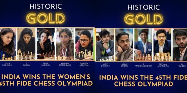 PM Modi praised the Indian team for winning gold in both the open and women's categories in the 45th Chess Olympiad