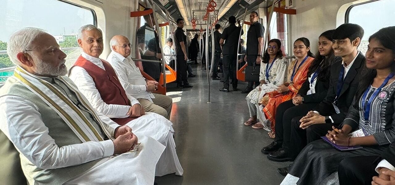 PM Narendra Modi inaugurated the second phase of the Ahmedabad Metro Rail Project