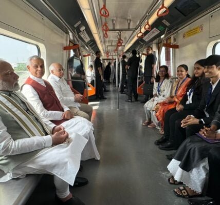 PM Narendra Modi inaugurated the second phase of the Ahmedabad Metro Rail Project