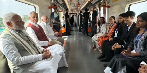 PM Narendra Modi inaugurated the second phase of the Ahmedabad Metro Rail Project