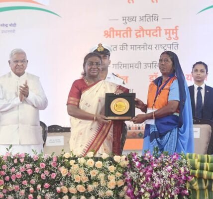 President Draupadi Murmu addressed the Safai Mitra Sammelan in Ujjain, Madhya Pradesh today