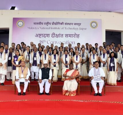 President Draupadi Murmu attended the 18th convocation of Malaviya National Institute of Technology (MNIT) in Jaipur