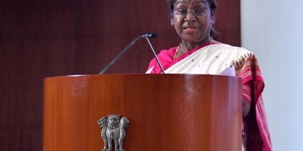 President Draupadi Murmu attended the closing session of the National District Judiciary Conference