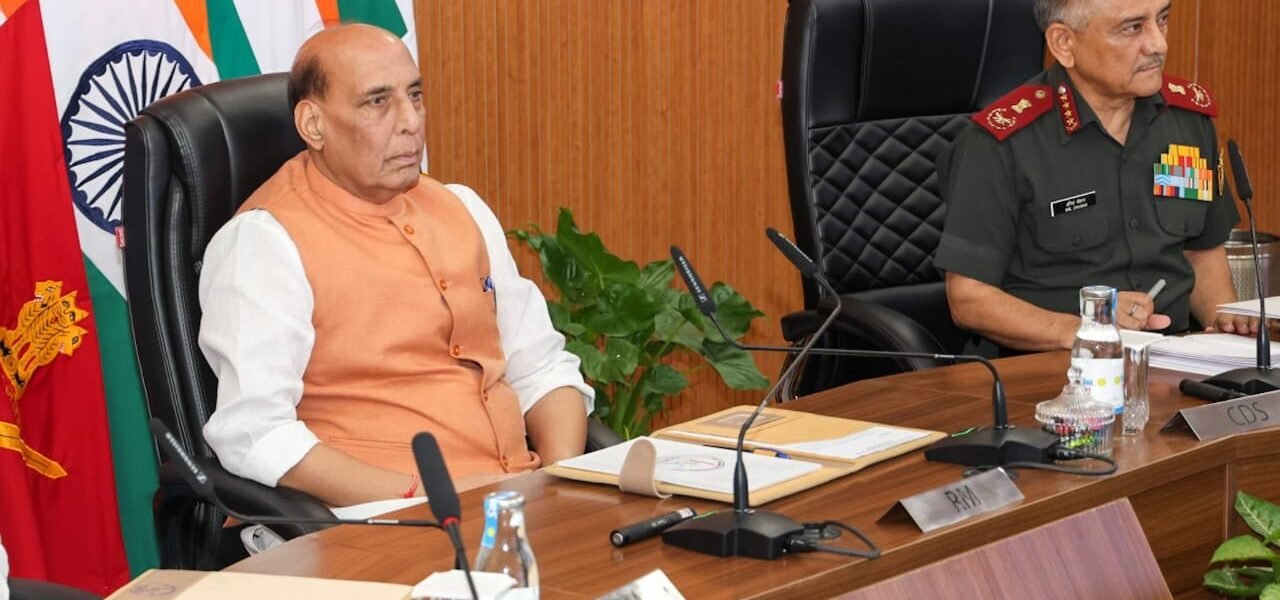 Raksha Mantri chairs meeting on second and final day of Combined Commanders' Conference in Lucknow today