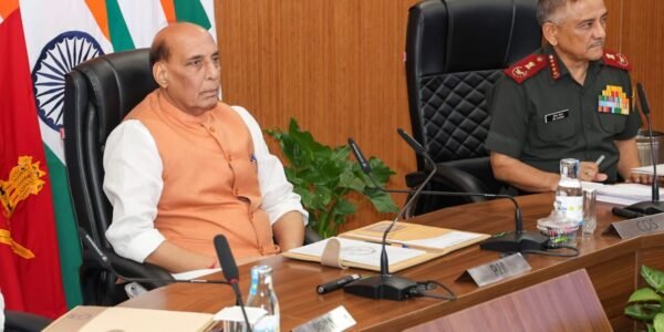 Raksha Mantri chairs meeting on second and final day of Combined Commanders' Conference in Lucknow today