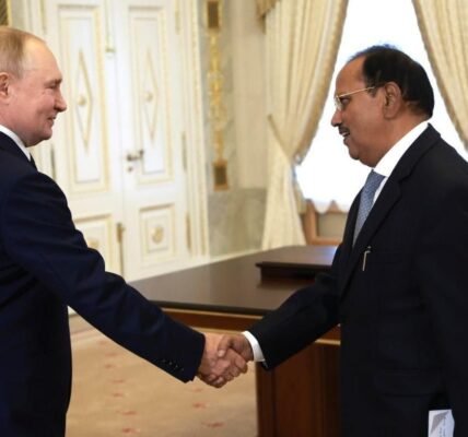 Russian President Vladimir Putin held a meeting with National Security Advisor to the Prime Minister of India Ajit Doval in St. Petersburg