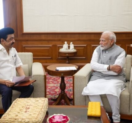 Tamil Nadu Chief Minister M.K.Stalin met Prime Minister Modi in New Delhi today