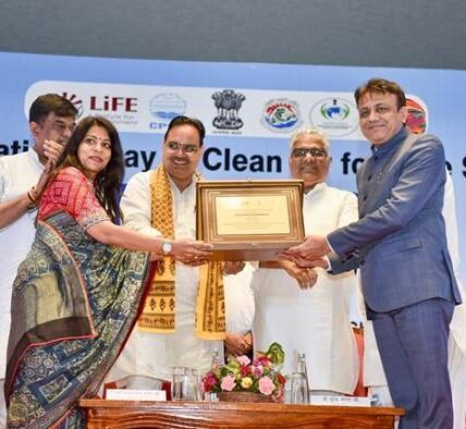 Union Environment Minister Bhupender Yadav and Rajasthan Chief Minister Bhajan Lal Sharma presented the Clean Air Survey Awards, 2024