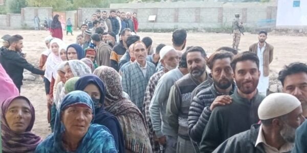 Voting for the first phase of 24 assembly seats continues in Jammu and Kashmir