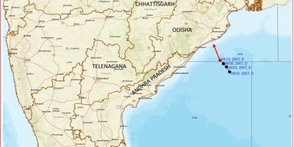 depression over west-central and northwest Bay of Bengal moved northwestwards