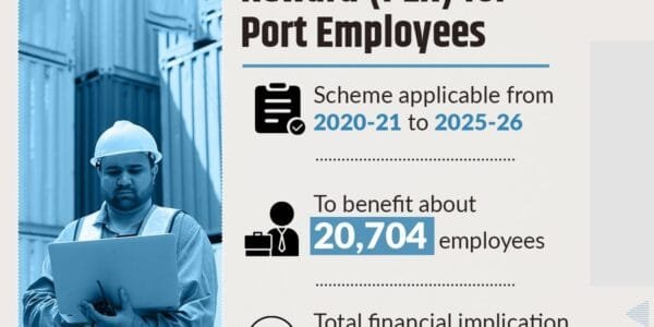Cabinet approves Revised Productivity Linked Reward (PLR) Scheme for employees workers of Major Ports and Dock Labour Board for the period 2020-21 to 2025-26