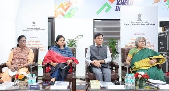 Dr. Mansukh Mandaviya chairs stakeholder consultation meeting with IOA, NSFs and NSPOs on draft National Sports Administration Bill 2024